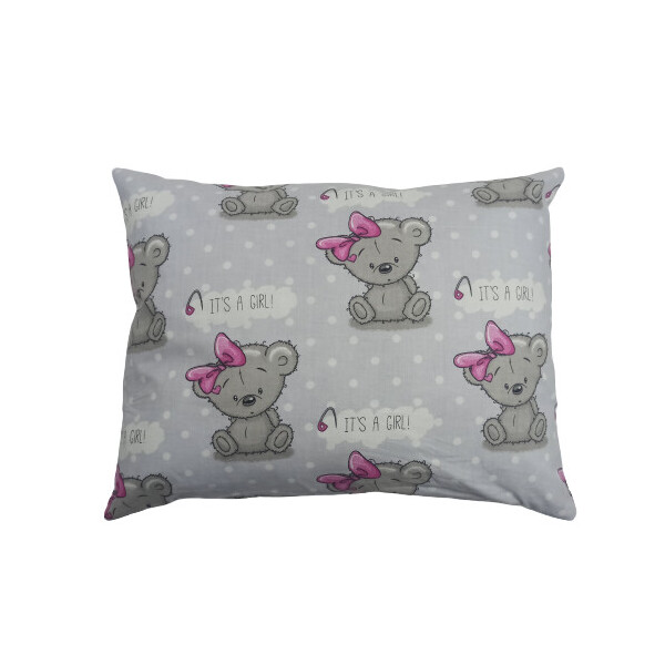 

Подушка, 45 * 35 см, (Хлопок), (Its a girl! На сером)