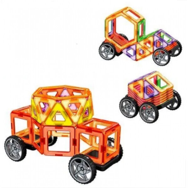 

Магнитный конструктор Limo Toy MAGniSTAR 3002 58 деталей Цветные магниты Транспорт