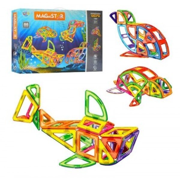 

Магнитный конструктор Limo Toy MAGniSTAR 2001 88 деталей Цветные магниты Морские обитатели