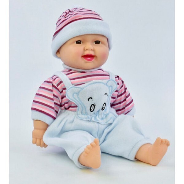 

Пупс-хохотун Limo Toy Baby музыкальный в голубом комбинезоне 42 см (Х 2418-2)