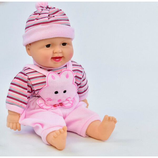 

Пупс-хохотун Limo Toy Baby музыкальный в розовом комбинезоне 42 см (Х 2418-2)
