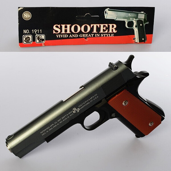 

Металлический пистолет на пульках Shooter COLT Чёрный (ZT1191)