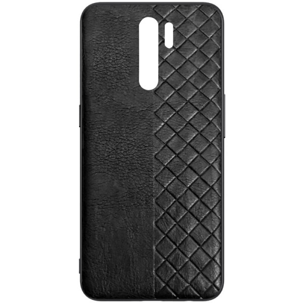 

Кожаная накладка WeaveSide (PU) для Xiaomi Redmi 9 Черный