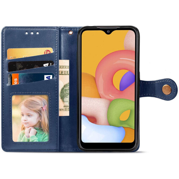 

Кожаный чехол книжка GETMAN Gallant (PU) для Xiaomi Redmi 9C Синий