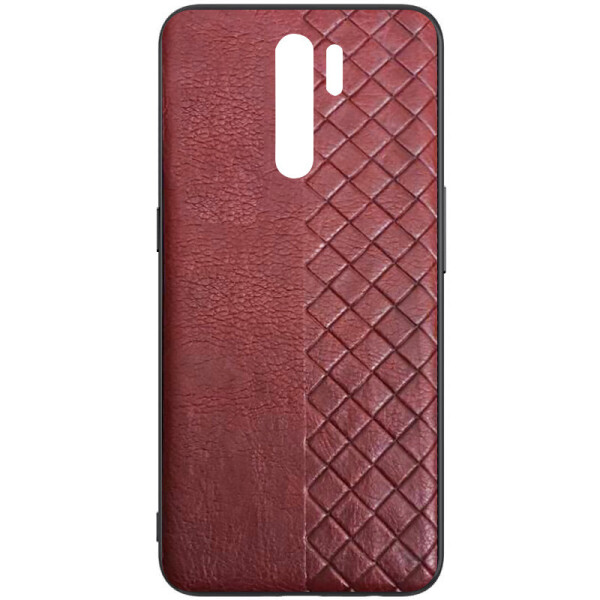 

Кожаная накладка WeaveSide (PU) для Xiaomi Redmi 9 Красный
