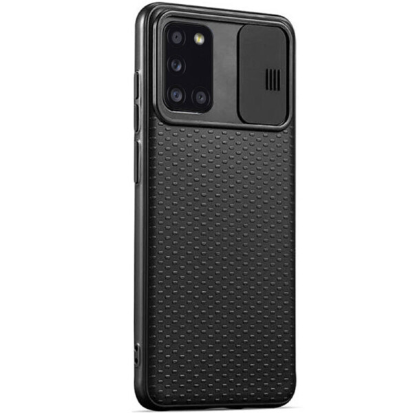 

Чехол Camshield Black TPU со шторкой защищающей камеру для Samsung Galaxy A41 Черный / Черный