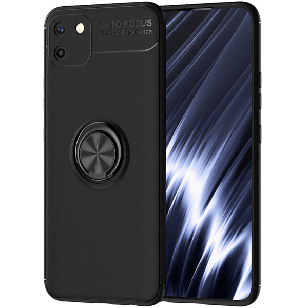 

TPU чехол Deen ColorRing под магнитный держатель (opp) для Samsung Galaxy M31s Черный / Черный