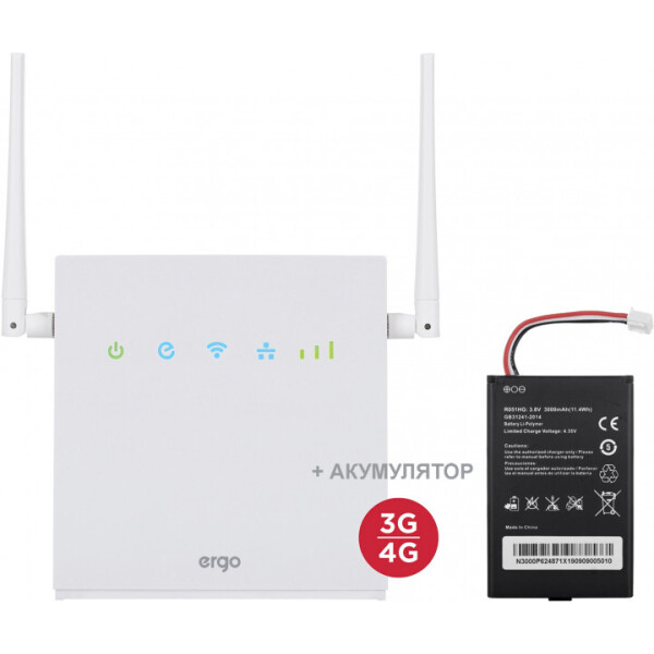 

4G WI-FI роутер ERGO R0516 BATTERY