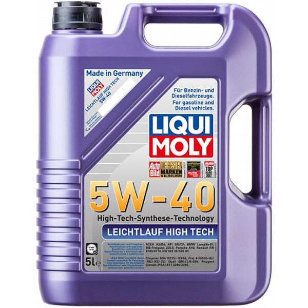 

Синтетическое моторное масло Liqui Moly Leichtlauf High Tech 5W-40 — 5 л
