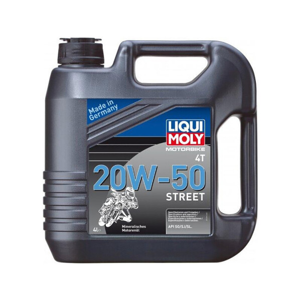 

Минеральное моторное масло Liqui Moly Motorbike 4T 20W-50 Street — 4 л