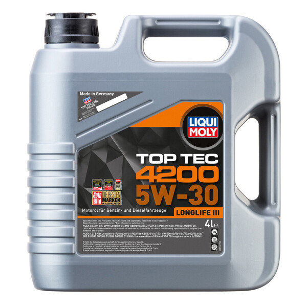 

Синтетическое моторное масло Liqui Moly TOP TEC 4200 5W-30 — 4 л