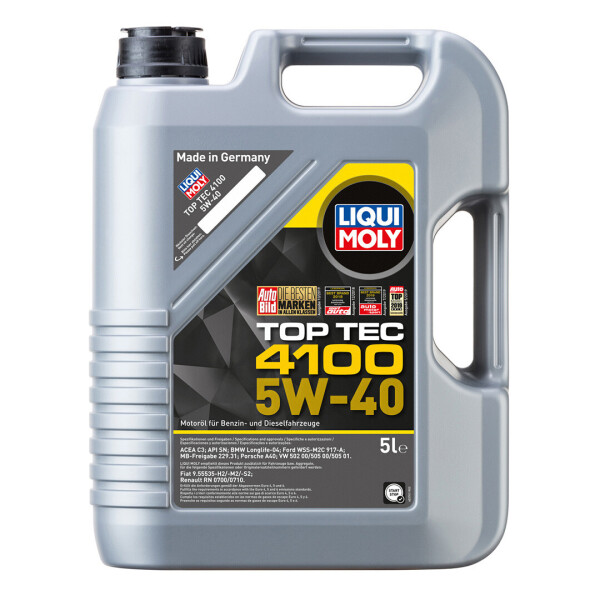 

Синтетическое моторное масло Liqui Moly TOP TEC 4100 5W-40 — 5 л