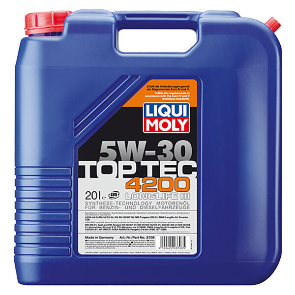 

Синтетическое моторное масло Liqui Moly TOP TEC 4200 5W-30 — 20 л