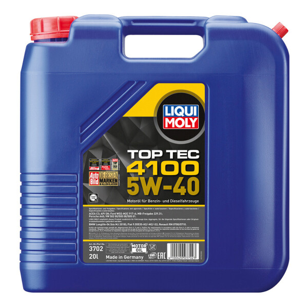 

Синтетическое моторное масло Liqui Moly TOP TEC 4100 5W-40 — 20 л