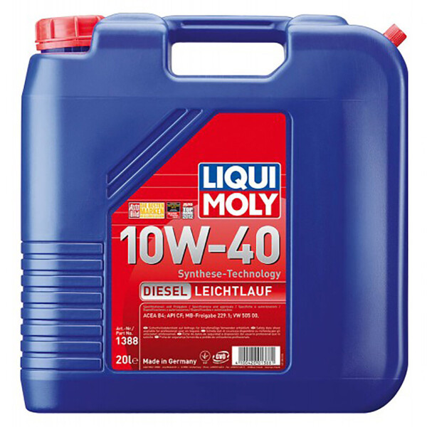 

Полусинтетическое моторное масло Liqui Moly Diesel Leichtlauf 10W-40 — 20 л