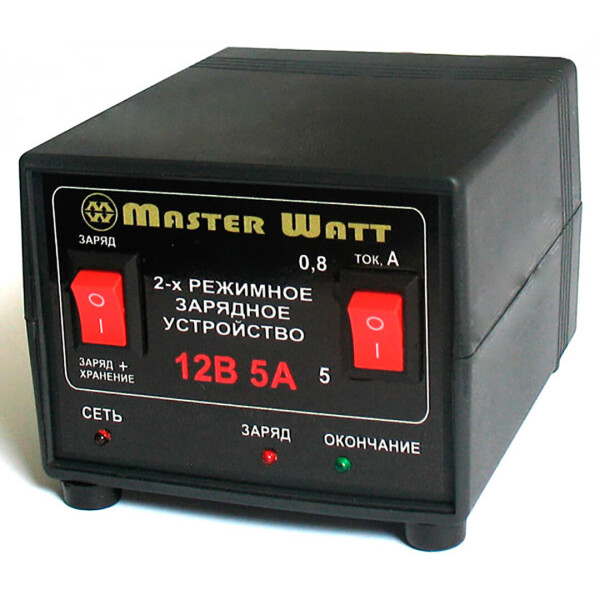 

Автоматическое зарядное устройство для аккумуляторов Master Watt 12 В, 0,8-5 А