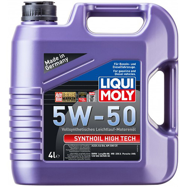 

Синтетическое моторное масло Liqui Moly Synthoil High Tech 5W-50 — 4 л