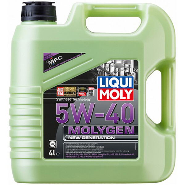 

Синтетическое моторное масло Liqui Moly Molygen New Generation 5W-40 — 4 л