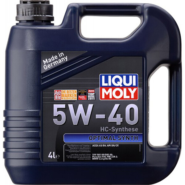 

Синтетическое моторное масло Liqui Moly Optimal Synth 5W-40 — 4 л