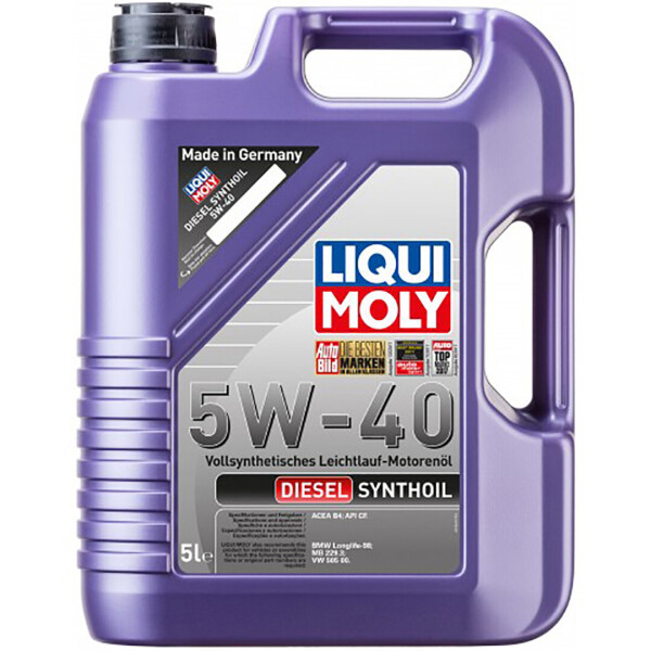 

Синтетическое моторное масло Liqui Moly Diesel Synthoil 5W-40 — 5 л