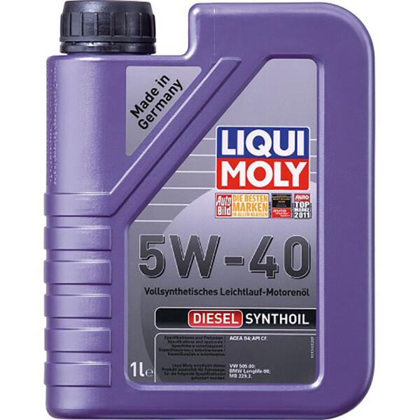 

Синтетическое моторное масло Liqui Moly Diesel Synthoil 5W-40 — 1 л