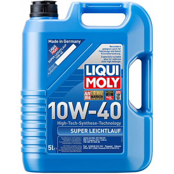 

Полусинтетическое моторное масло Liqui Moly SUPER Leichtlauf 10W-40 — 5 л
