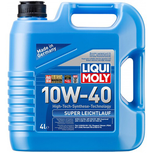 

Полусинтетическое моторное масло Liqui Moly SUPER Leichtlauf 10W-40 — 4 л