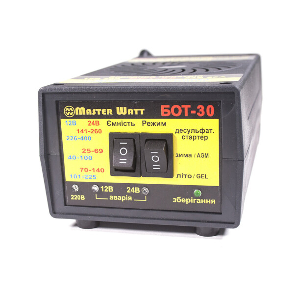 

Автоматическое зарядное устройство для аккумуляторов Master Watt БОТ-30