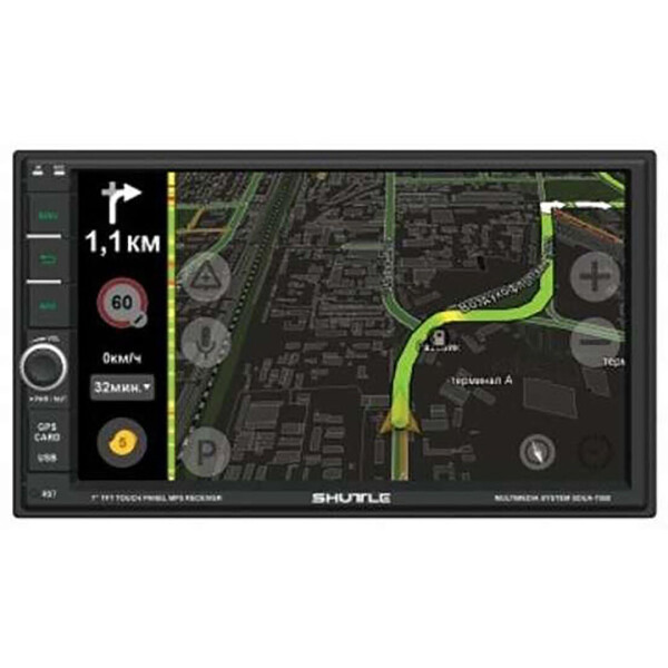 

2 din автомагнитола USB Shuttle SDUA-7050 Black/Green