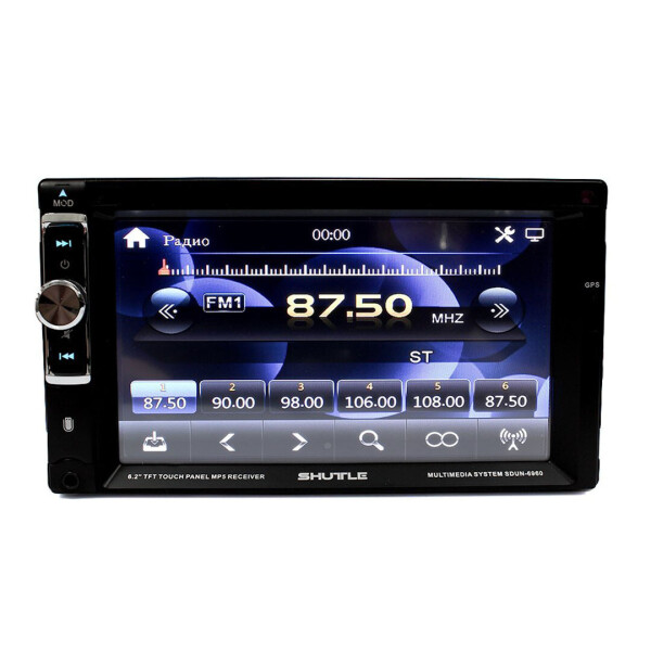 

2 din автомагнитола USB Shuttle SDUN-6960 Black/Multicolor