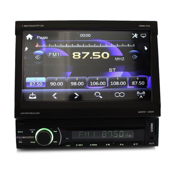 

2 din автомагнитола USB Shuttle SDMN-7070 Black/Multicolor