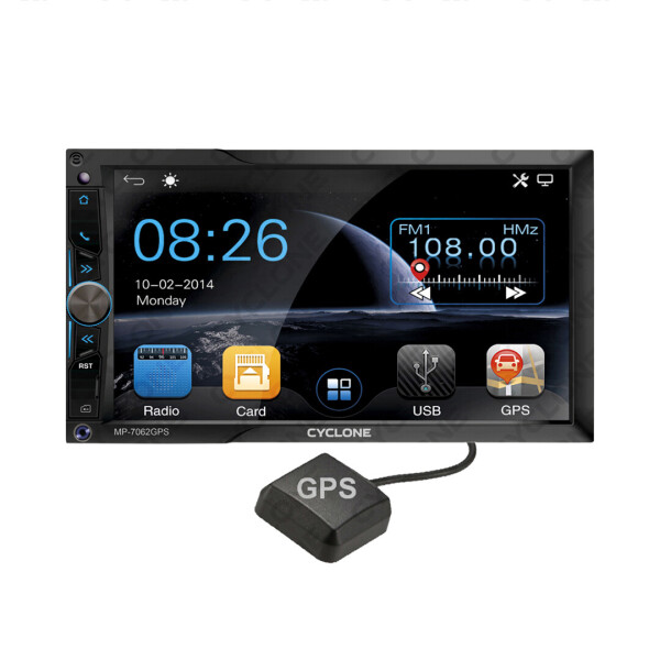 

2 din автомагнитола USB Cyclone MP-7062 GPS