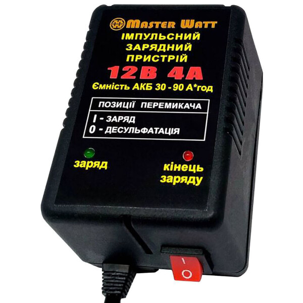 

Автоматическое зарядное устройство для аккумуляторов Master Watt 12 В, 4 А