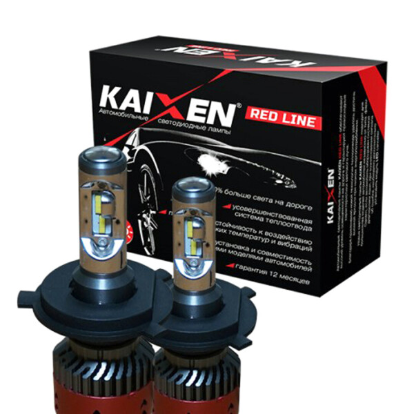 

Светодиодные лампы для автомобиля Kaixen Red Line H4 35 W