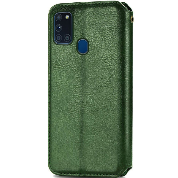 

Кожаный чехол книжка GETMAN Cubic (PU) для Samsung Galaxy A21s Зеленый
