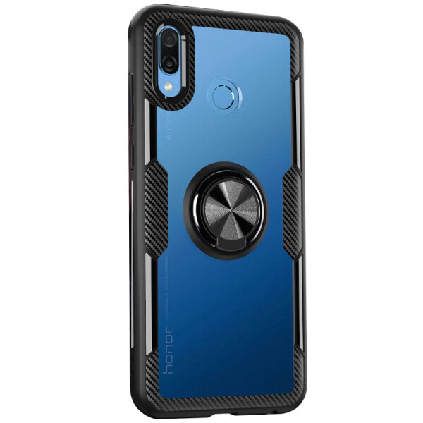 

TPU+PC чехол Deen CrystalRing for Magnet (opp) для Huawei P20 Lite Бесцветный / Черный