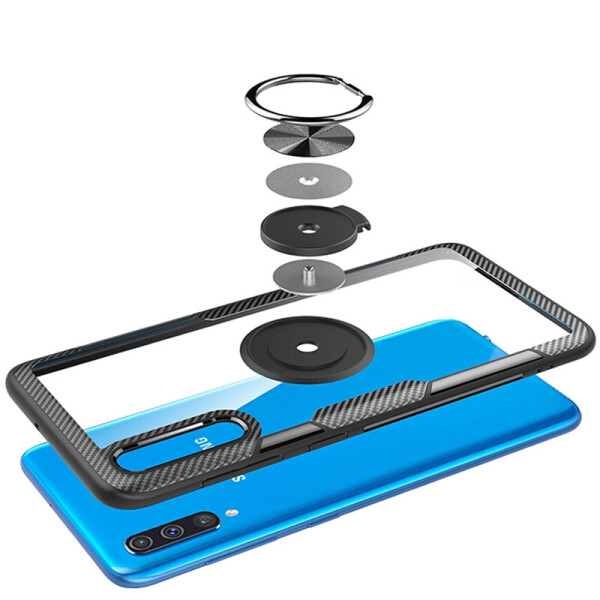 

TPU+PC чехол Deen CrystalRing for Magnet (opp) для Huawei P30 Бесцветный / Черный