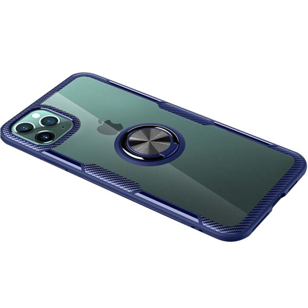 

TPU+PC чехол Deen CrystalRing for Magnet (opp) для Apple iPhone 11 Pro Max (6.5") Бесцветный / Темно-синий