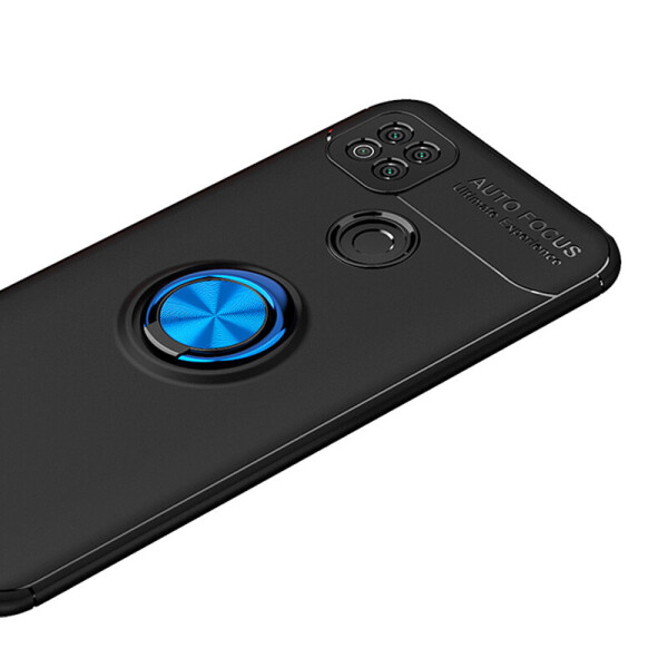 

TPU чехол Deen ColorRing под магнитный держатель (opp) для Xiaomi Redmi 9C Черный / Синий