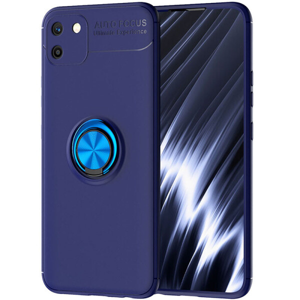 

TPU чехол Deen ColorRing под магнитный держатель (opp) для OnePlus Nord Синий / Синий