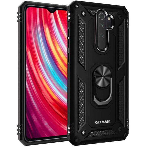 

Ударопрочный чехол GETMAN Serge Ring for Magnet для Xiaomi Redmi 9 Черный
