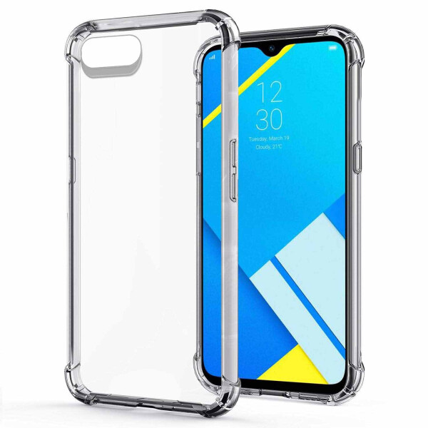 

TPU чехол GETMAN Ease с усиленными углами для Realme C2 Прозрачный / Transparent