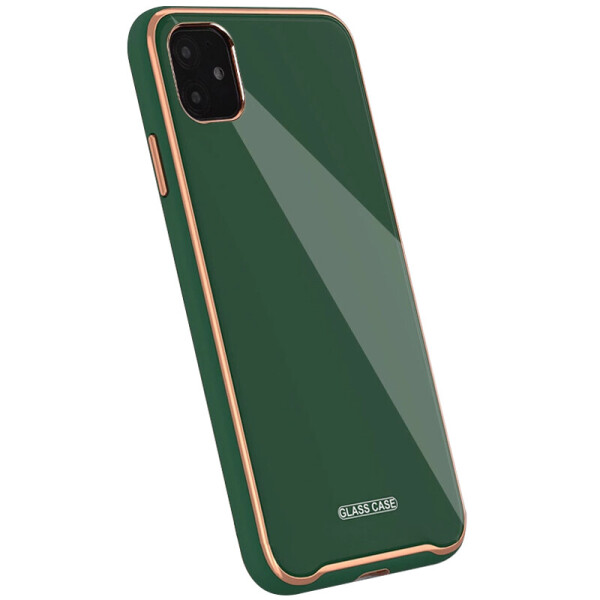 

TPU+Glass чехол Venezia для Apple iPhone 11 (6.1") Зеленый / Dark Green