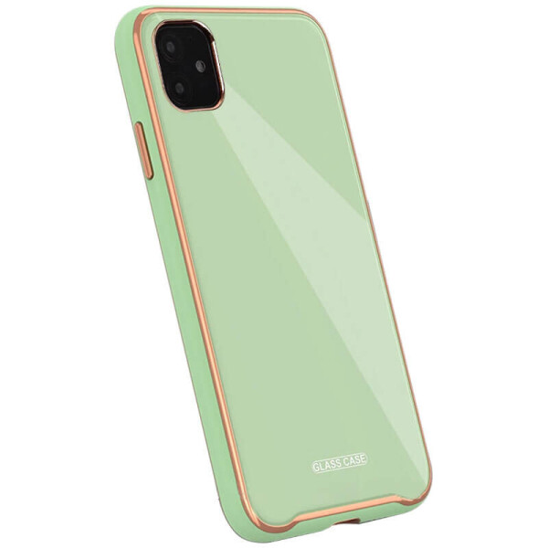 

TPU+Glass чехол Venezia для Apple iPhone 11 (6.1") Мятный / Mint