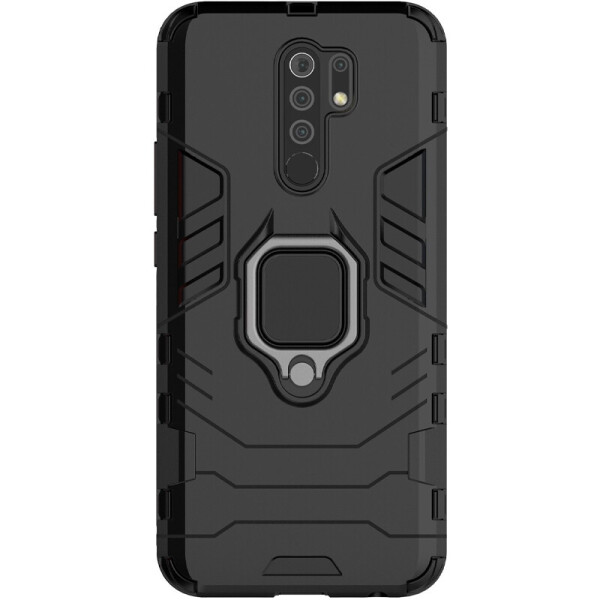 

Ударопрочный чехол Transformer Ring for Magnet для Xiaomi Redmi 9 Черный / Soul Black