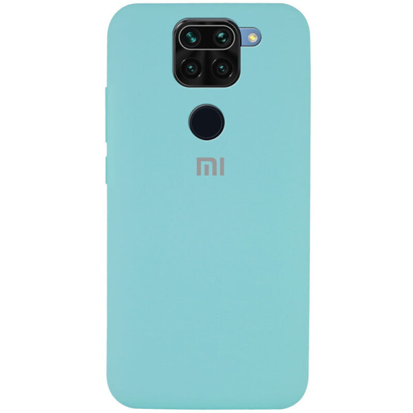 

Чехол Silicone Cover Full Protective (AA) для Xiaomi Redmi Note 9 / Redmi 10X Бирюзовый / Ice Blue