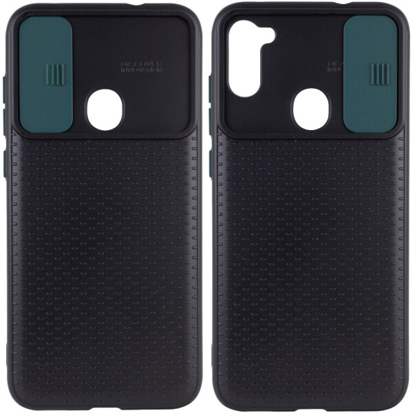 

Чехол Camshield Black TPU со шторкой защищающей камеру для Xiaomi Redmi Note 9 / Redmi 10X Черный / Темно-зеленый