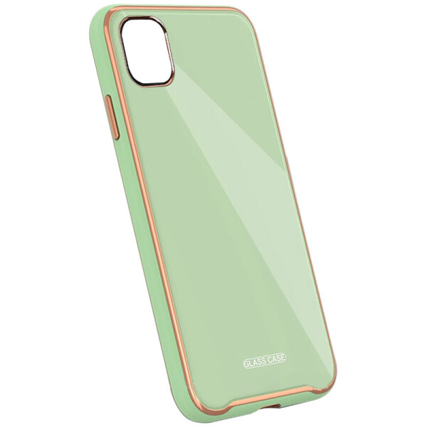 TPU+Glass чехол Venezia для Apple iPhone 11 Pro Max (6.5") Мятный / Mint