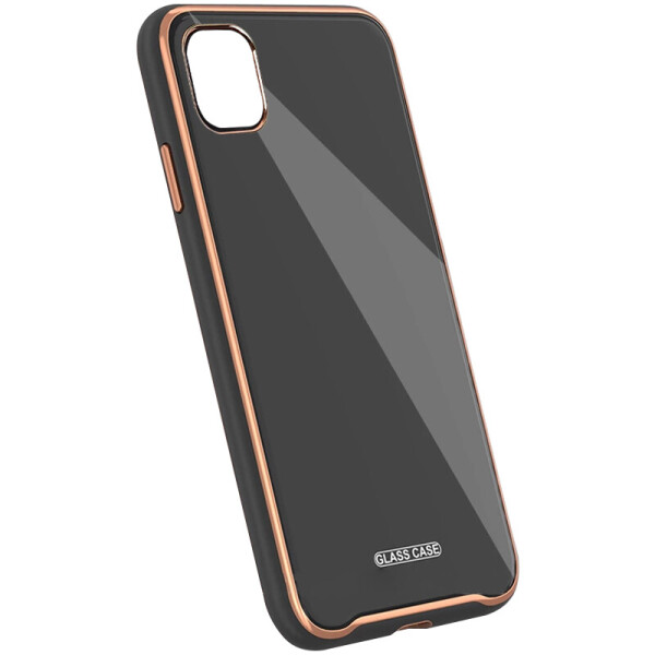 

TPU+Glass чехол Venezia для Apple iPhone 11 Pro Max (6.5") Черный / Black
