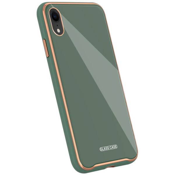

TPU+Glass чехол Venezia для Apple iPhone XR (6.1") Зеленый / Pine green
